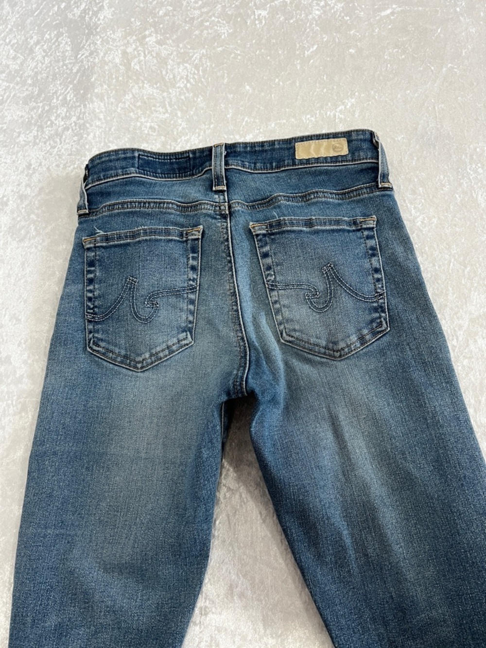 AG Adriano Goldschmied Farrah Skinny Ankle Denim Jeans Size 26R Distressed Raw - Picture 5 of 15
